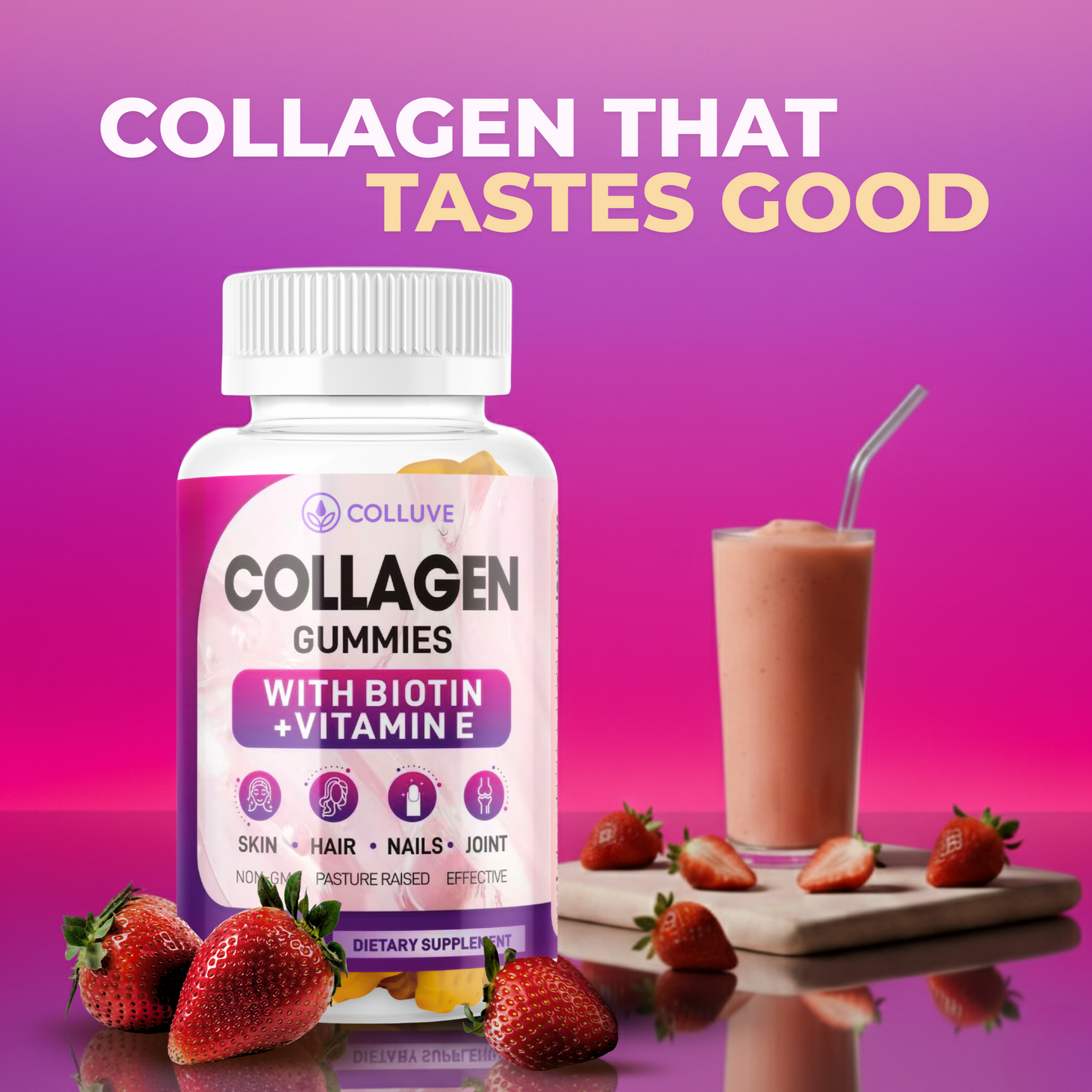 Colluve® Collagen Gummies with Biotin & Vitamin E